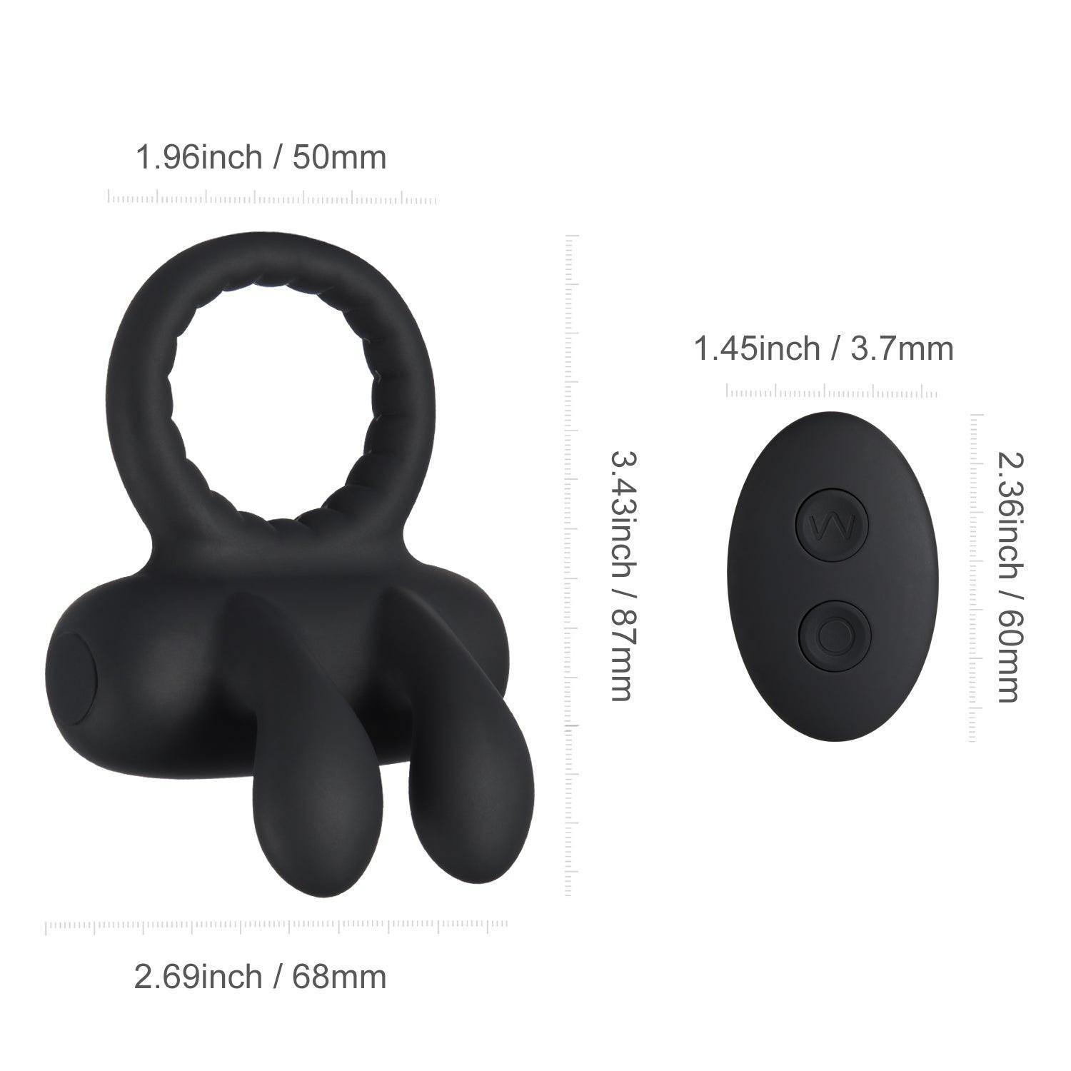 Playful Pleasure: Rechargeable Rabbit Vibrating Cock Ring - Xoxomoving