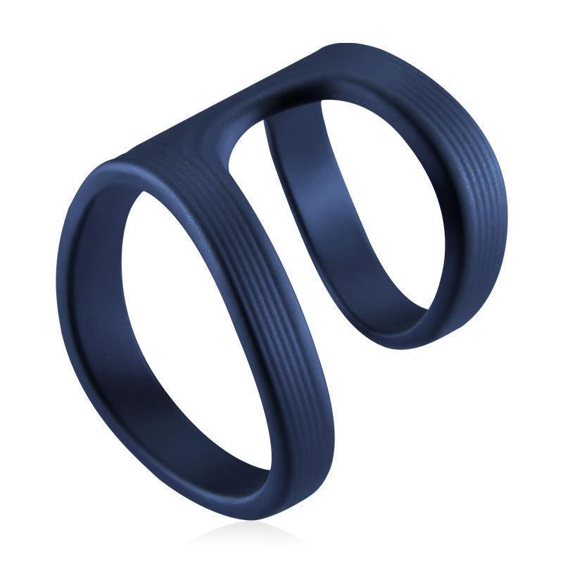 Pleasure-Comfort Blend: Dual Rings, Indigo Blue, Male Enhancement - Xoxomoving