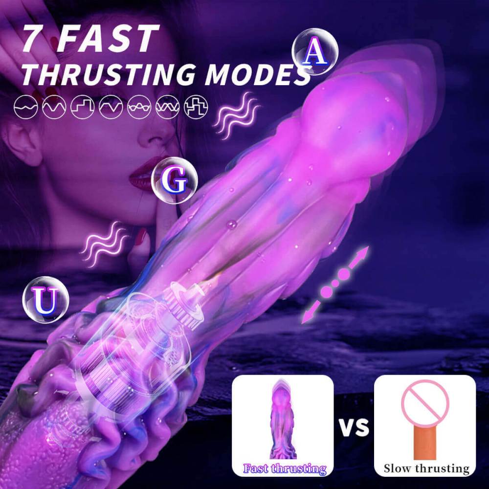 9.45 Inch Thrusting Vibrating Monster Dildo Xoxomoving