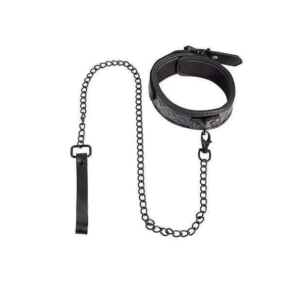 Power Play Collar & Leash - Black - Xoxomoving