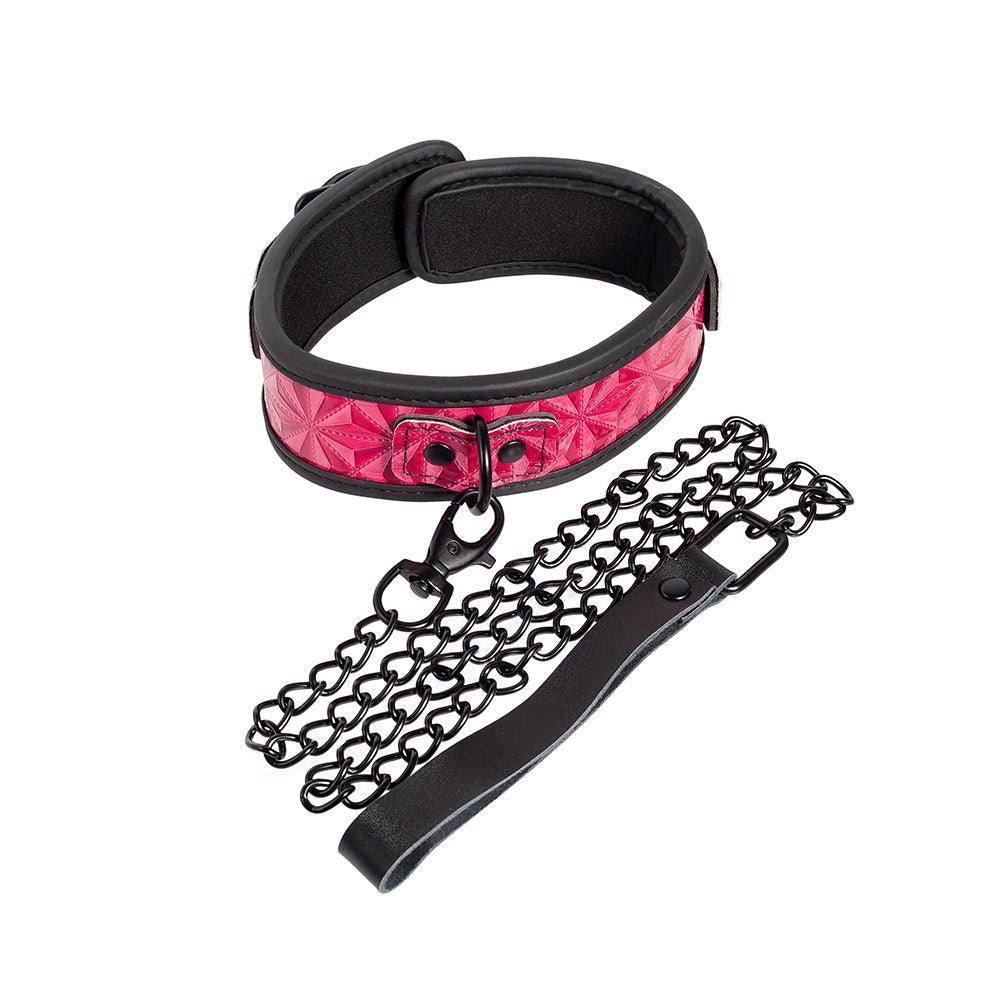 Power Play Collar and Leash - Enhance Your Bondage Play in Pink - Xoxomoving