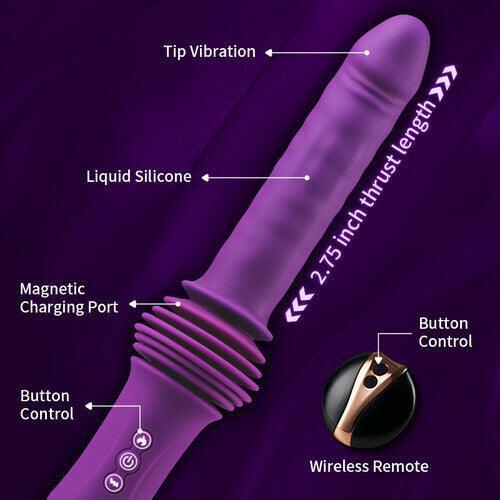 Powerful 145 Inch Adjustable Base Heating Thrusting Vibrating Dildo Machine 11.81 Inch - Xoxomoving