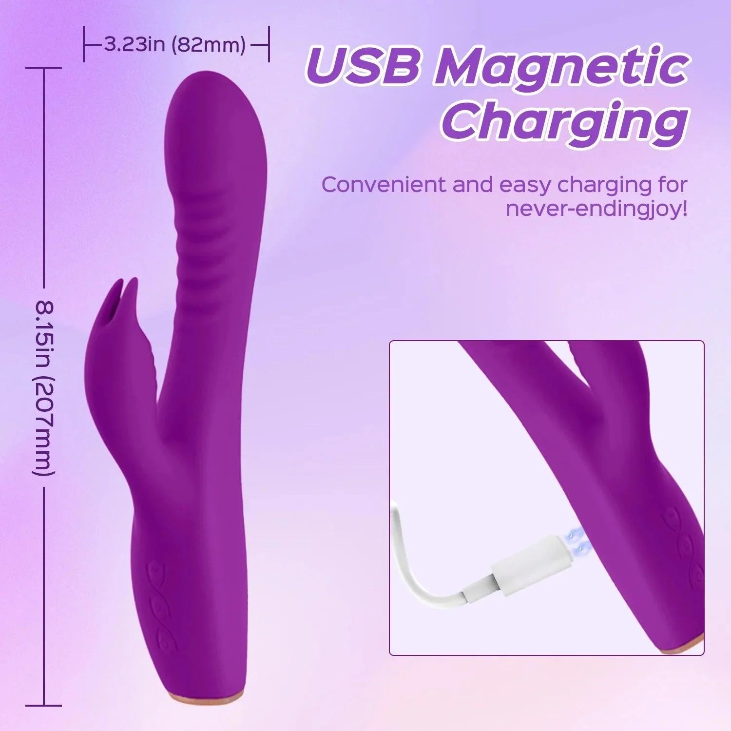 Powerful Rabbit Vibrator - Dual Stimulation G-spot and Clit Massager - Xoxomoving