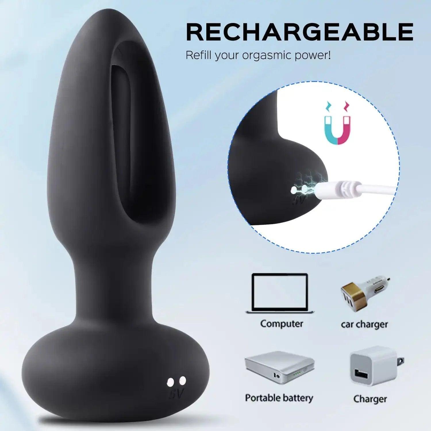 Prostate Massager with Vibration & Tickling - Ultimate P-Spot Pleasure - Xoxomoving