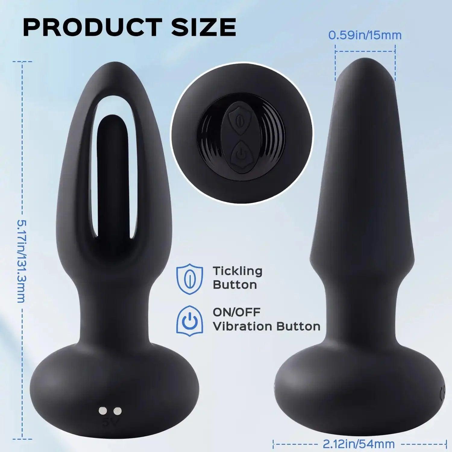 Prostate Massager with Vibration & Tickling - Ultimate P-Spot Pleasure - Xoxomoving