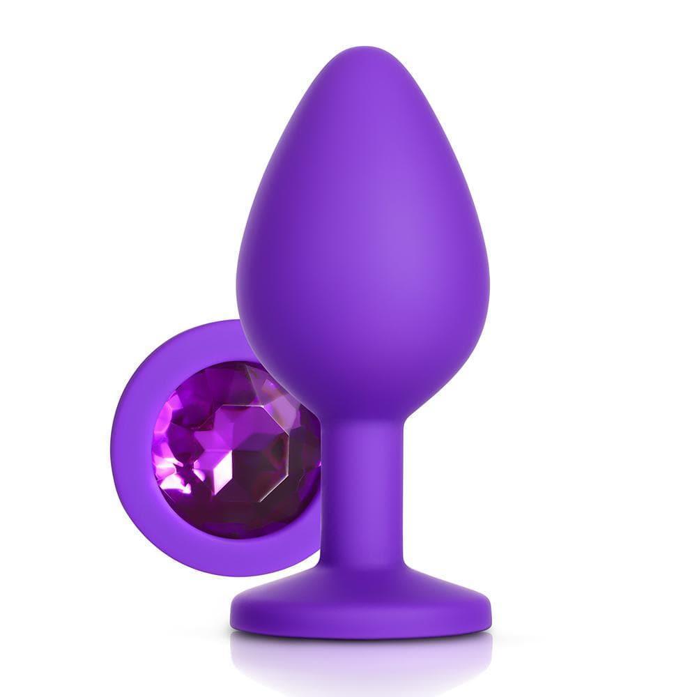 Purple Gem Purple Silicone Butt Plug - Xoxomoving