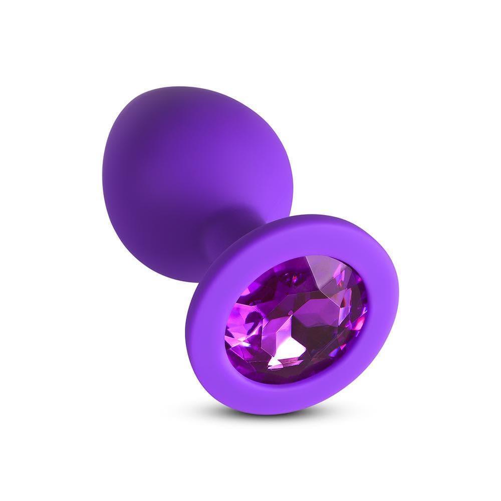 Purple Gem Purple Silicone Butt Plug - Xoxomoving