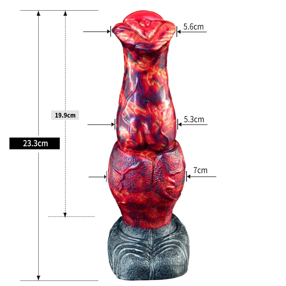 Pyrois 9 Inch Silicone Horse Dildo with Knot Xoxomoving