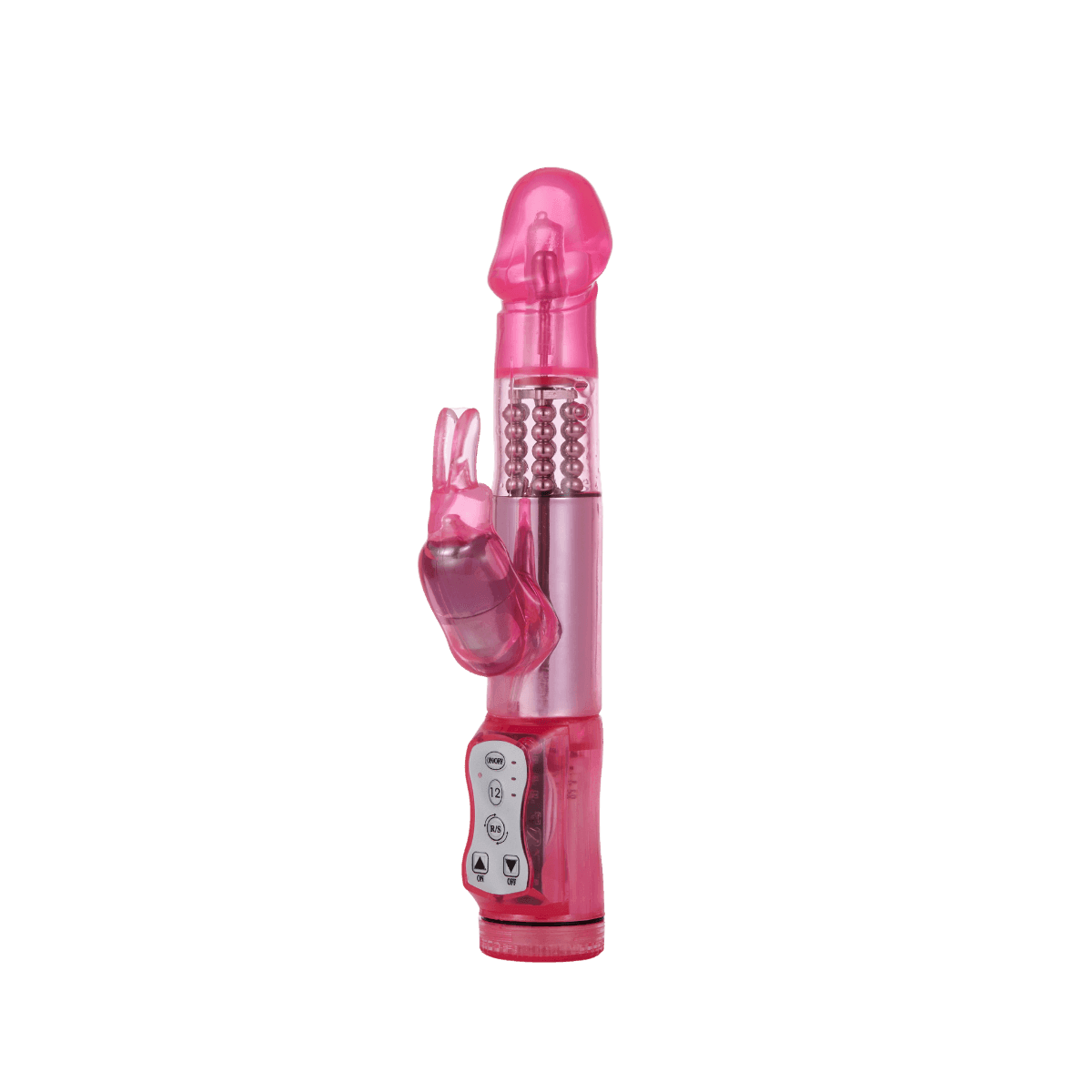 Rabbit Vibrator With 5 Rows Of Rotating Beads - Xoxomoving