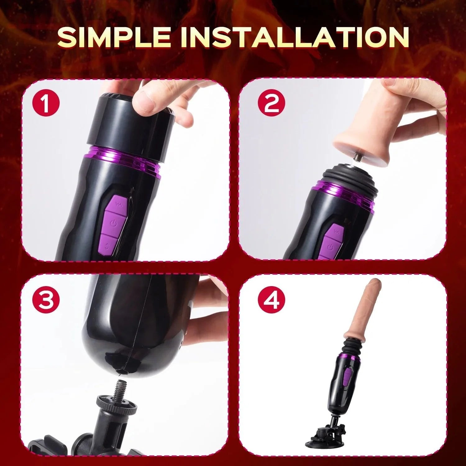 Rahim - Thrusting Dildo Vibration Machine - Xoxomoving