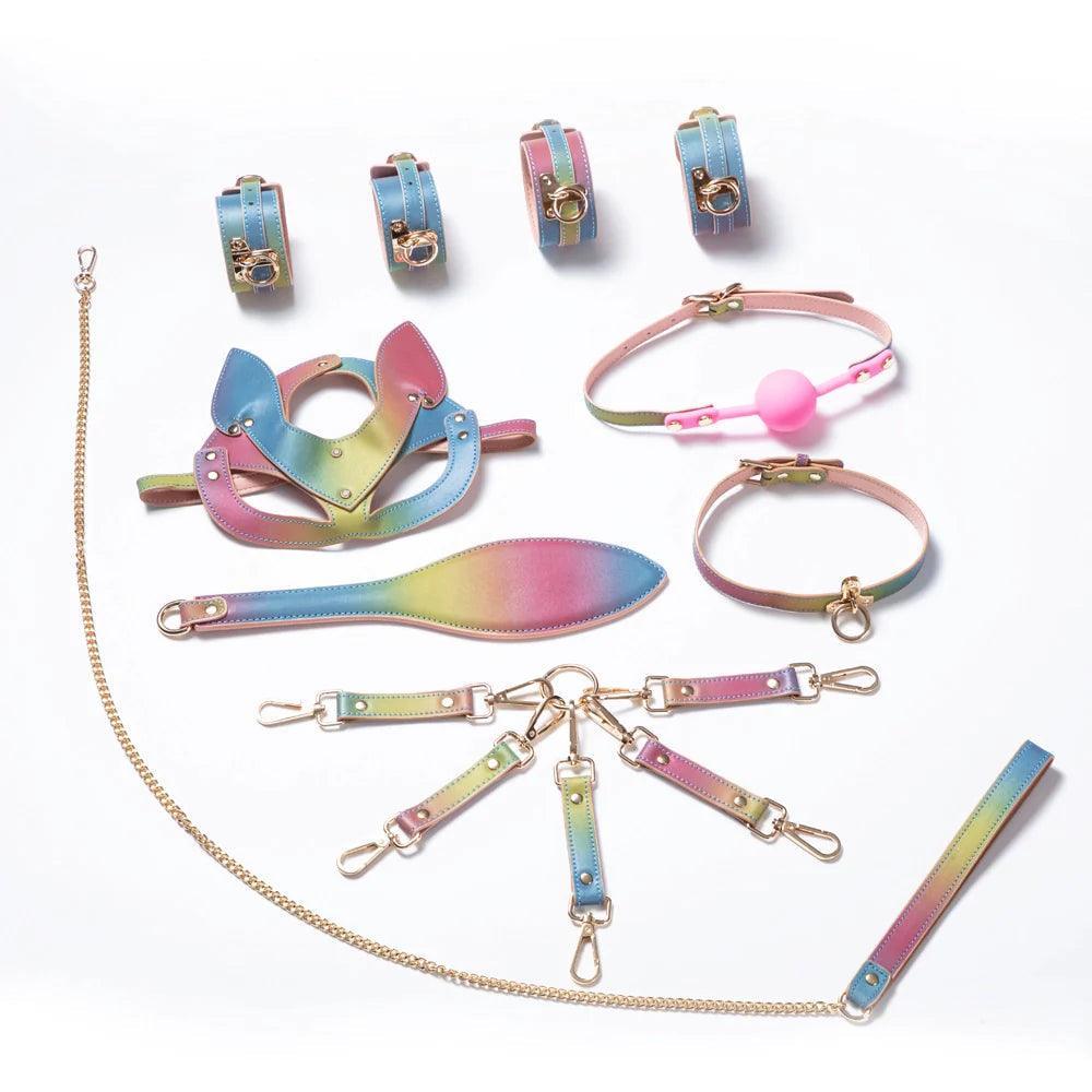 Rainbow Dog Role Play Bondage Set - Explore Your Fantasies with Style - Xoxomoving