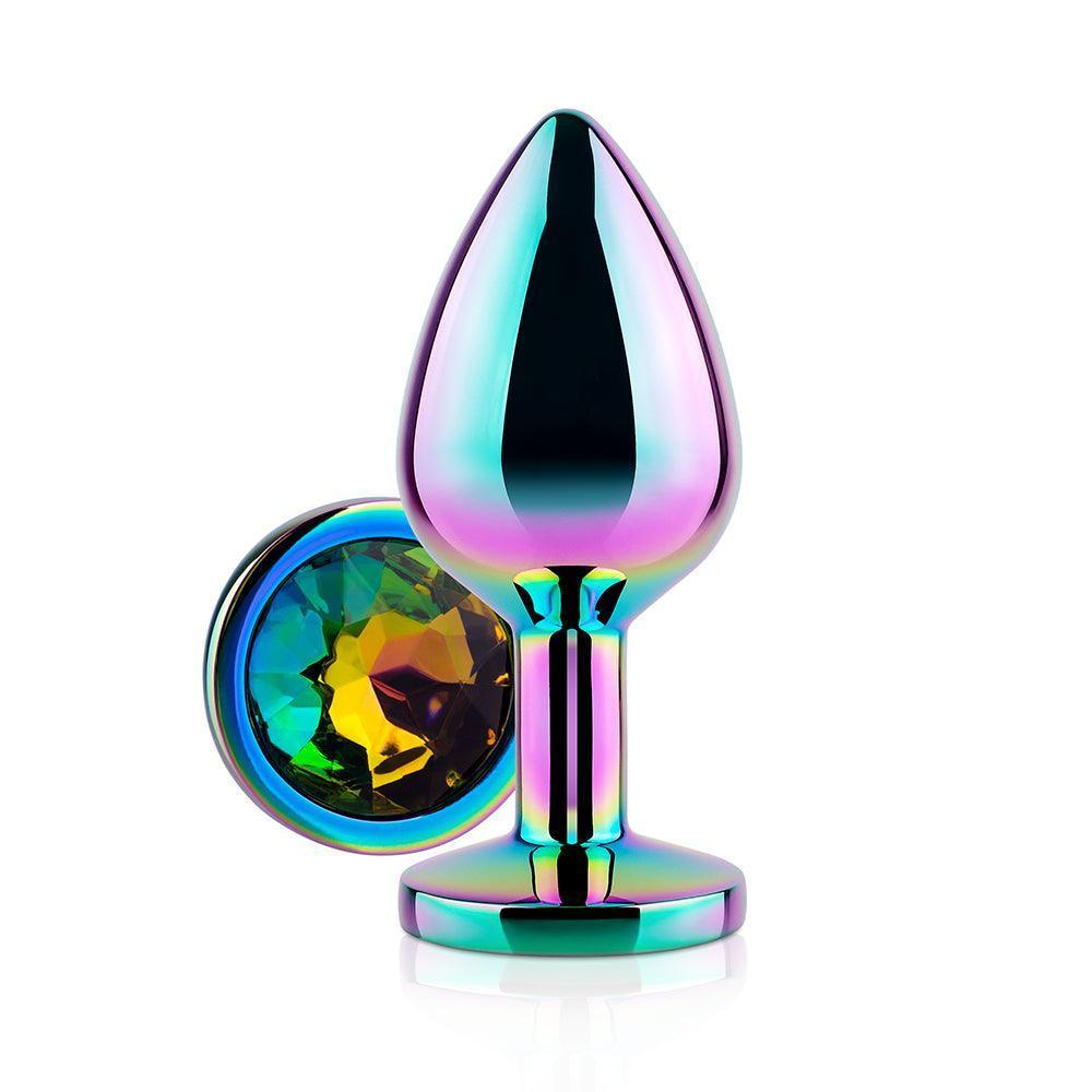 Rainbow Gem Metal Butt Plug - Xoxomoving