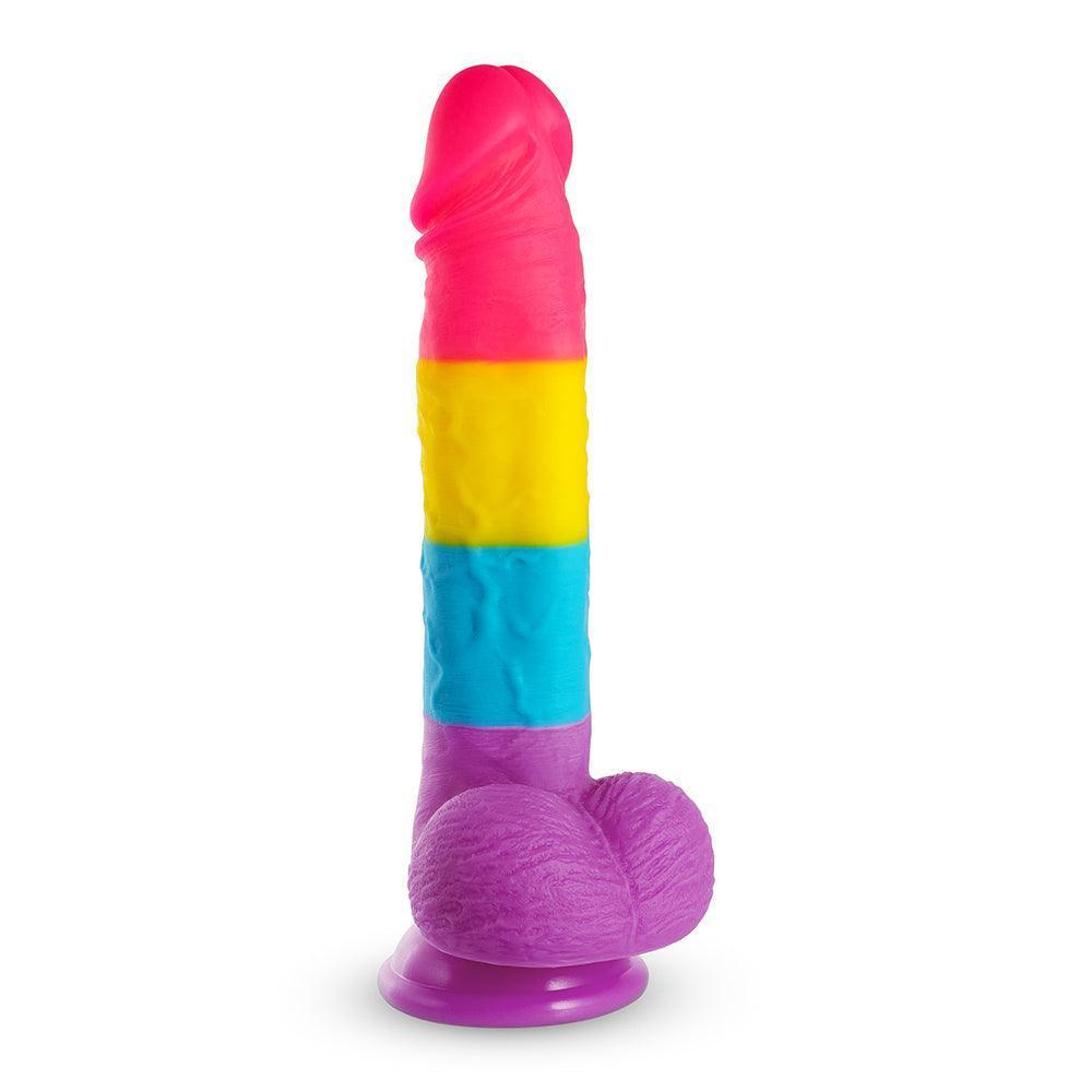 Rainbow Suction Cup Dildo - 7-inch Realistic Dildo - Xoxomoving