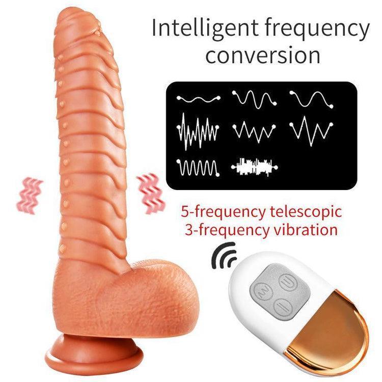 RATTLESNAKE 5 Vibrating 3 Thrusting Heating Function Fantastic Dildo - Xoxomoving