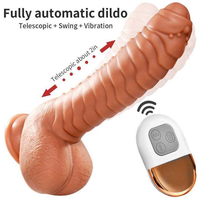 RATTLESNAKE 5 Vibrating 3 Thrusting Heating Function Fantastic Dildo - Xoxomoving