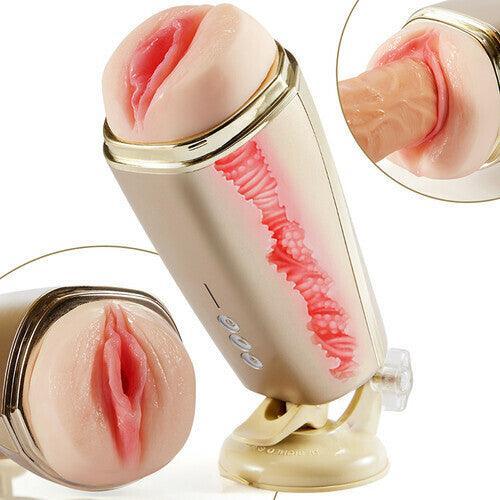 Razor Vibrating Masturbator Cup With Realistic Textured Moaning Pocket Vagina Pussy - Xoxomoving