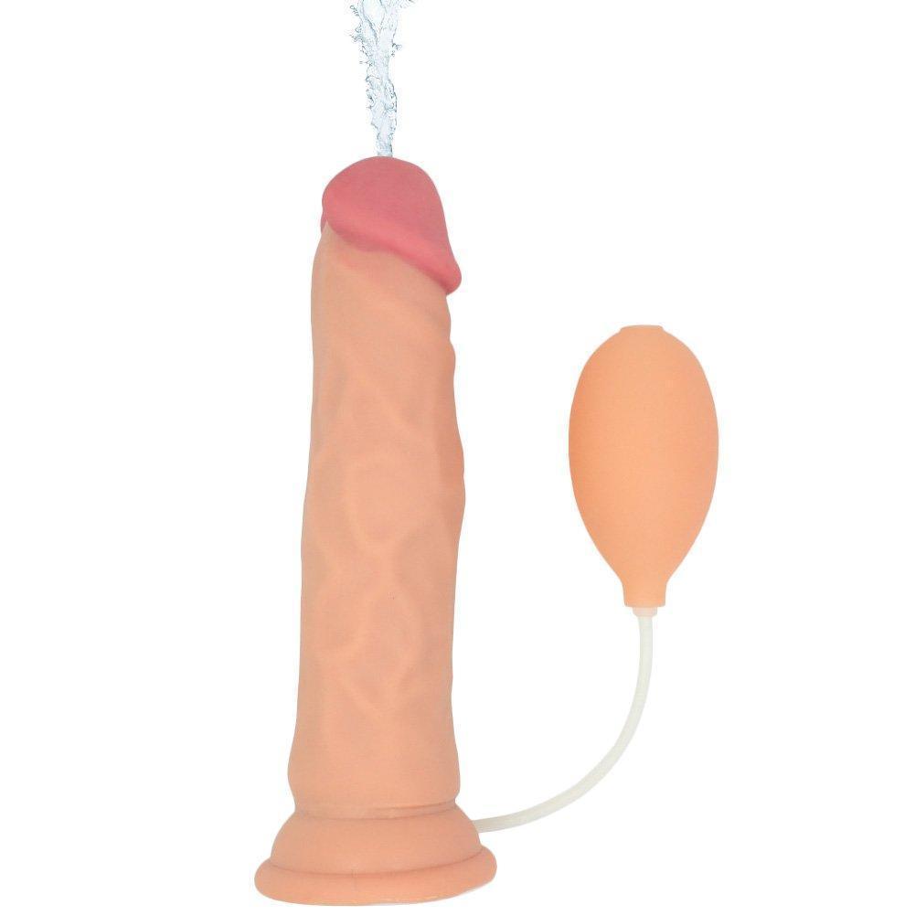 Real Feel Squirting Dildo - Suction Cup Base! - Xoxomoving