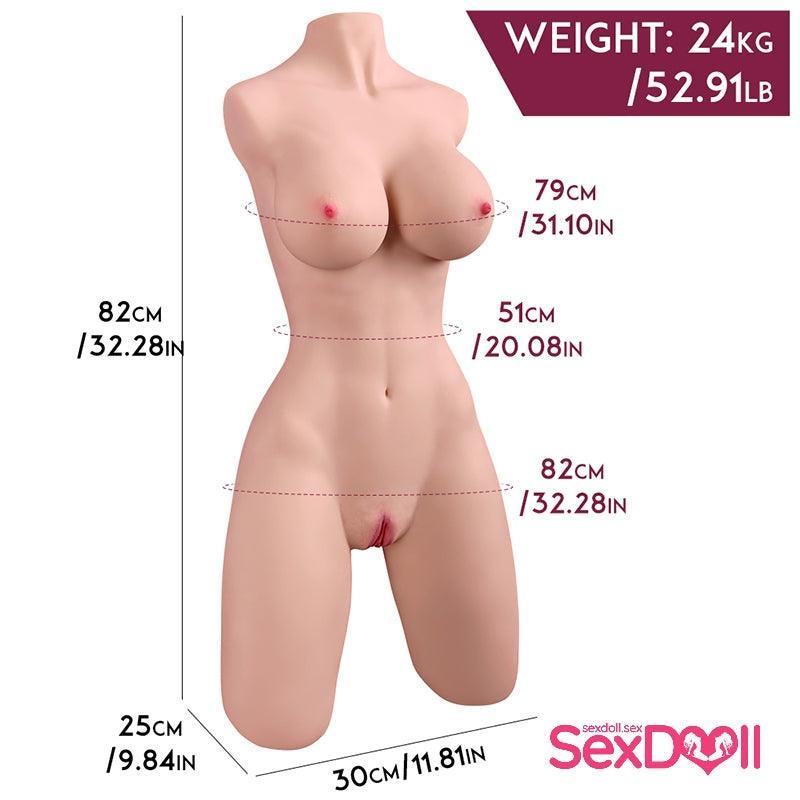 Realistic Aurora 3.0 TPE Sex Doll Torso - 54LB Sensual Curves & Upgraded Gel Breasts - Xoxomoving