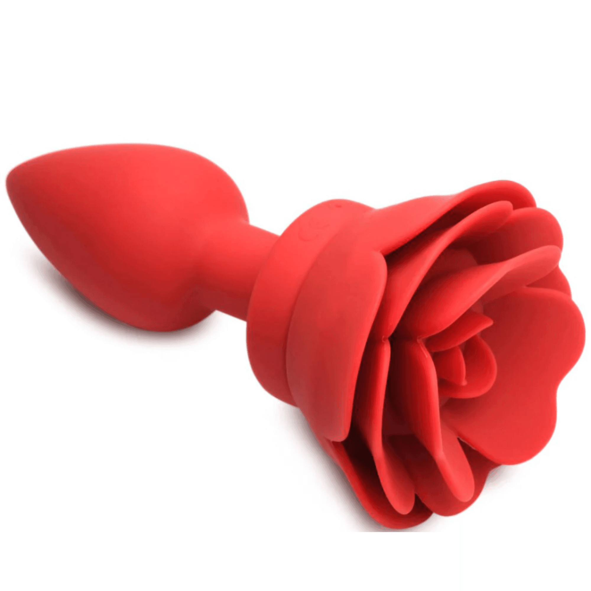 Rechargeable Silicone Vibrating Rose Anal Plug - Xoxomoving