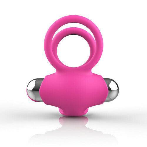 Rechargeable Vibrating Dual Cock Rings - Xoxomoving