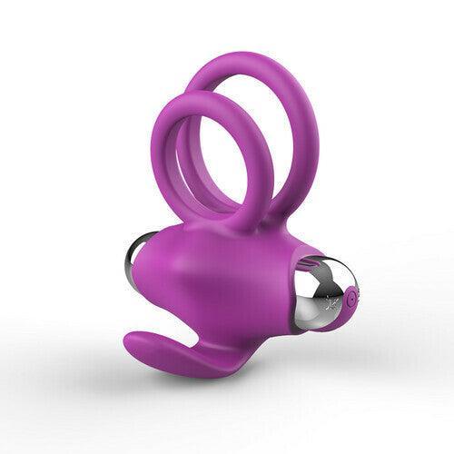 Rechargeable Vibrating Dual Cock Rings - Xoxomoving