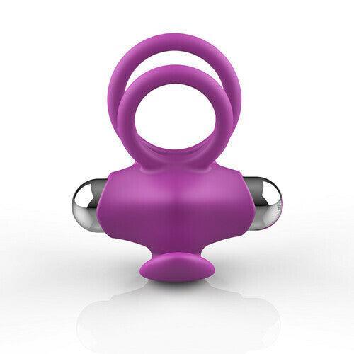 Rechargeable Vibrating Dual Cock Rings - Xoxomoving