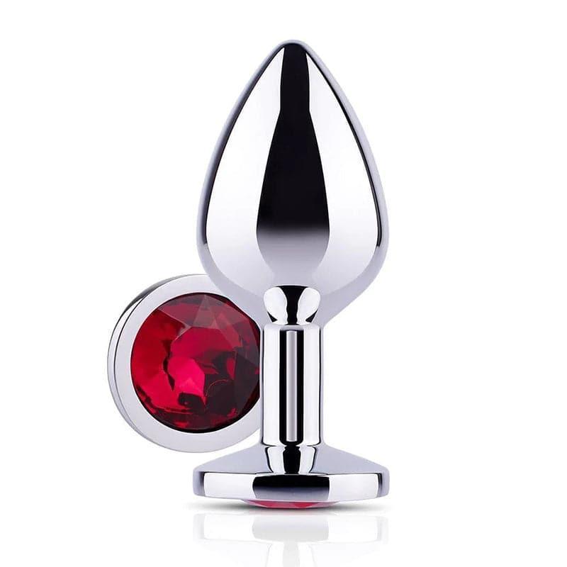 Red Gem Metal Butt Plug - Xoxomoving