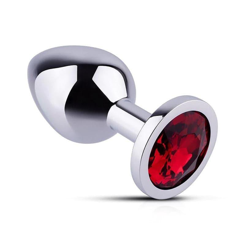 Red Gem Metal Butt Plug - Xoxomoving