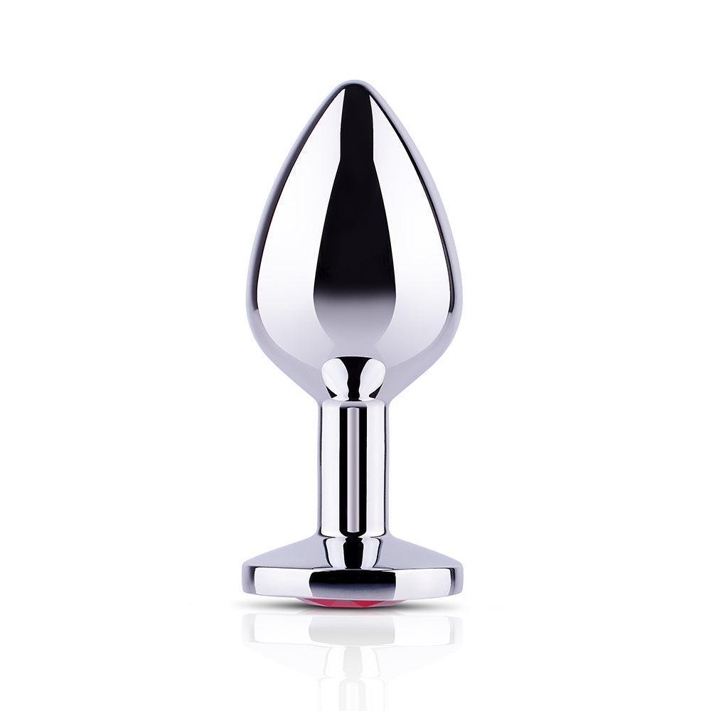 Red Gem Zinc Alloy Butt Plug - Elegant Pleasure Jewe - Xoxomoving