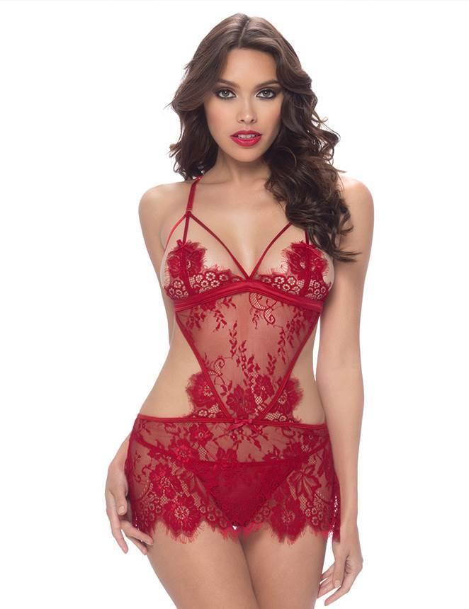 Red Lace Lingerie Set - M/L - Xoxomoving