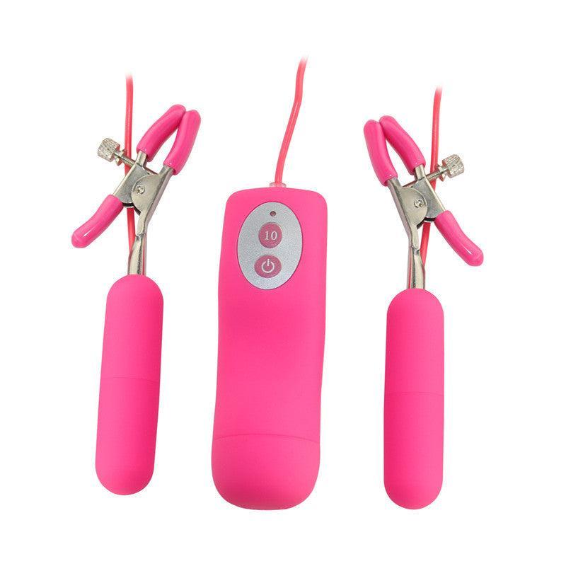 Remote Control BDSM Vibrating Nipple Clamps - Xoxomoving