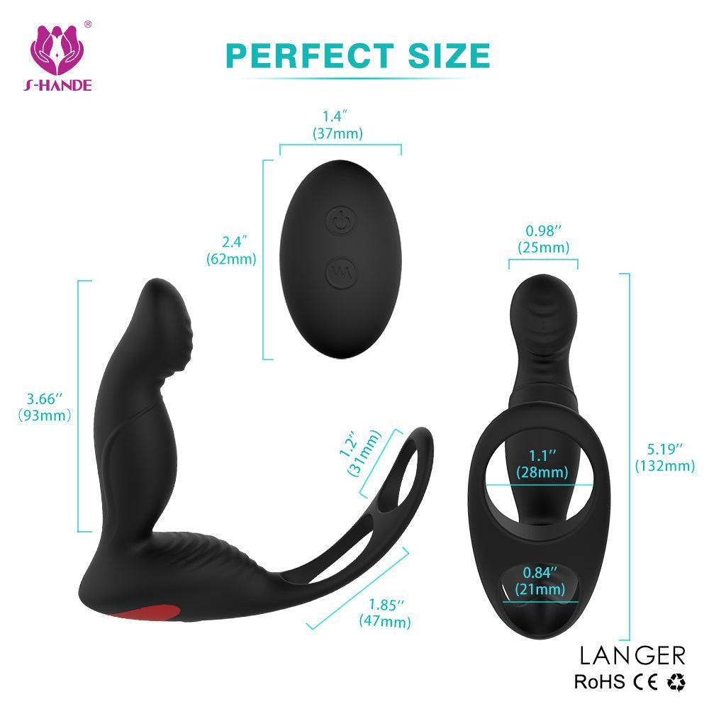 Remote Control Prostate Vibe with Penis Ring - Xoxomoving