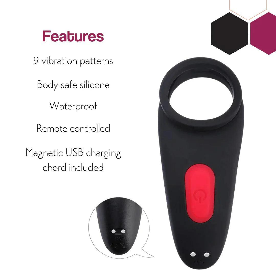 Remote Controlled Vibrating Dual Ring - Xoxomoving