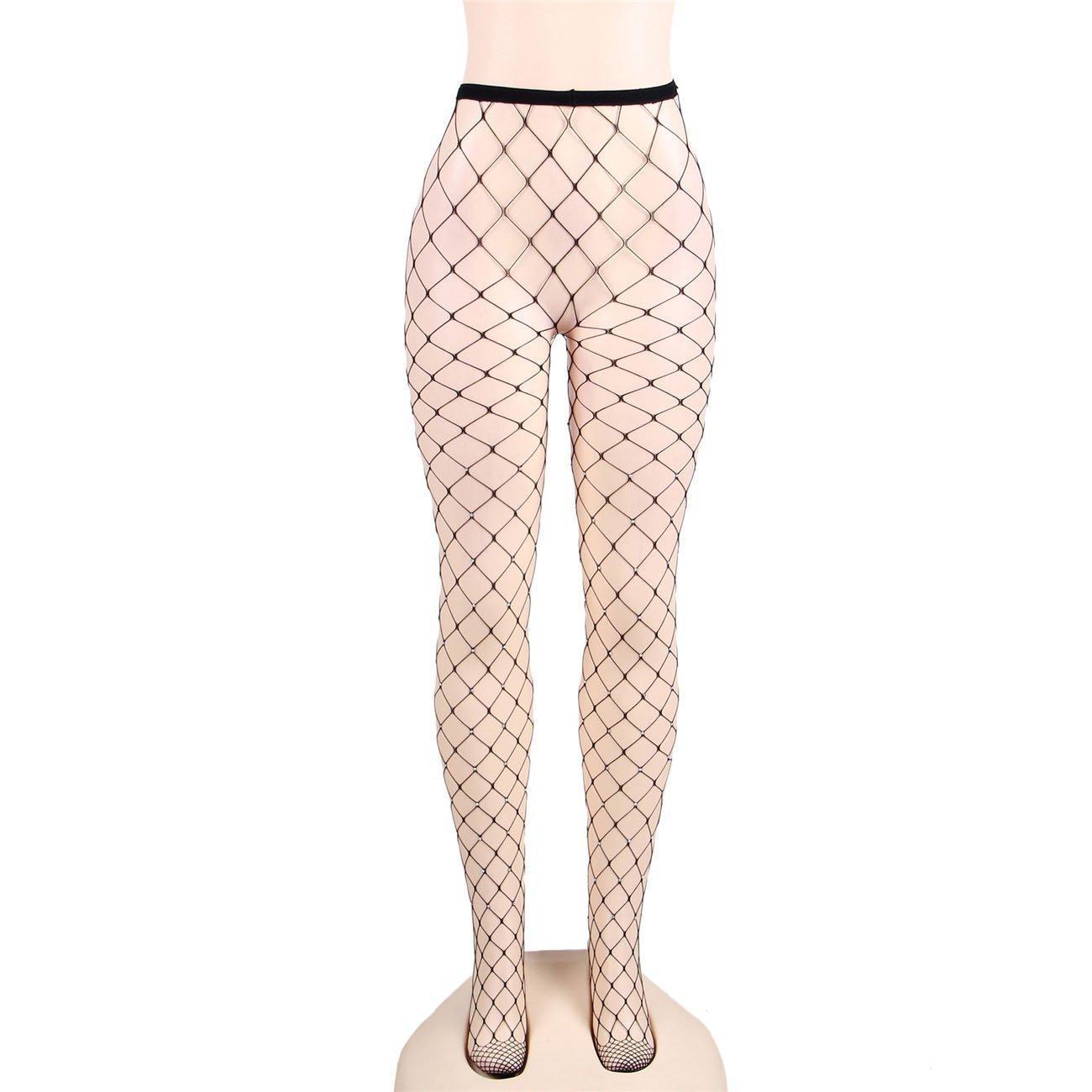 Rhinestone Net Pantyhose - One Size Fits Most - Xoxomoving