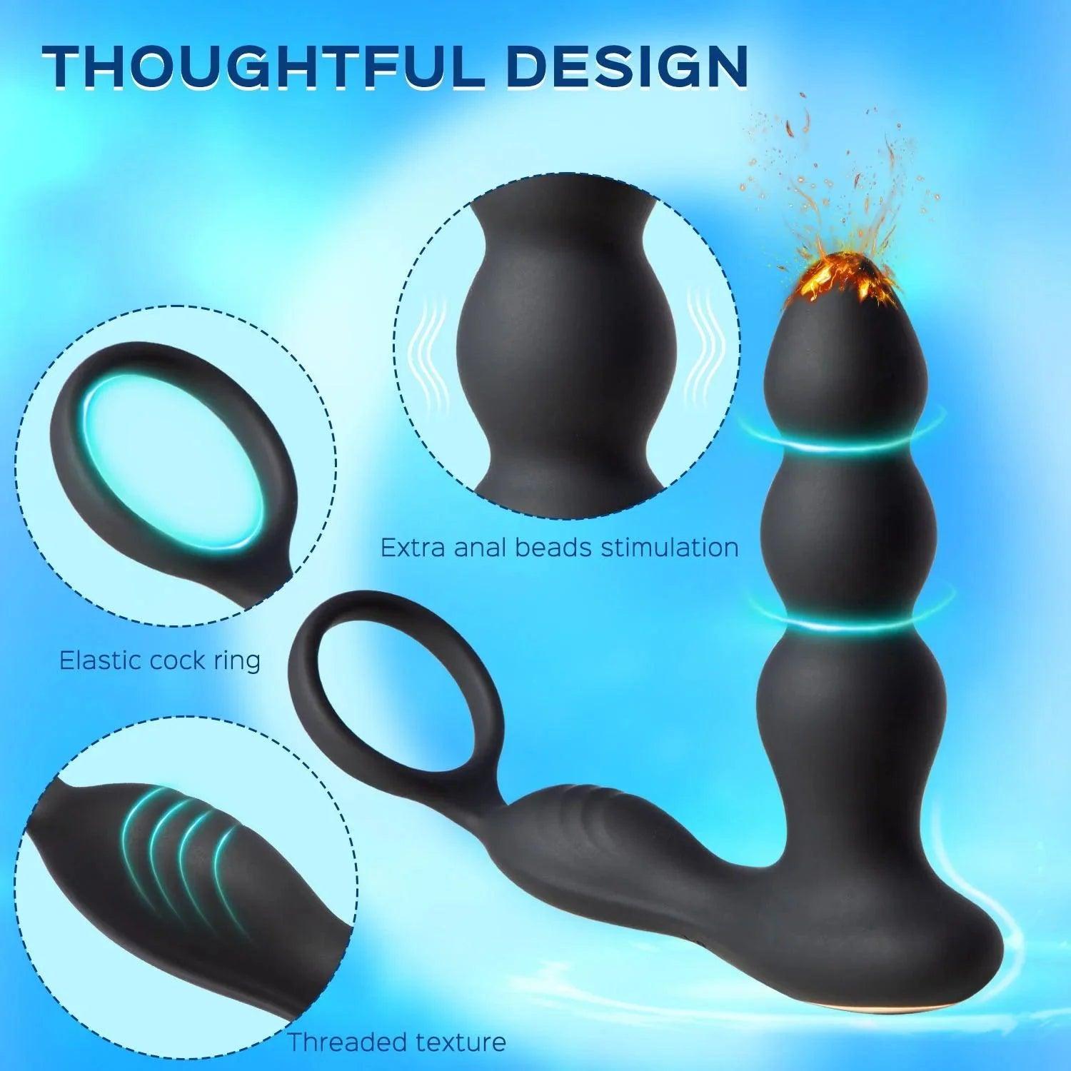 Ringer - Your Ultimate 3-in-1 Anal Vibrator with Cock Ring - Xoxomoving