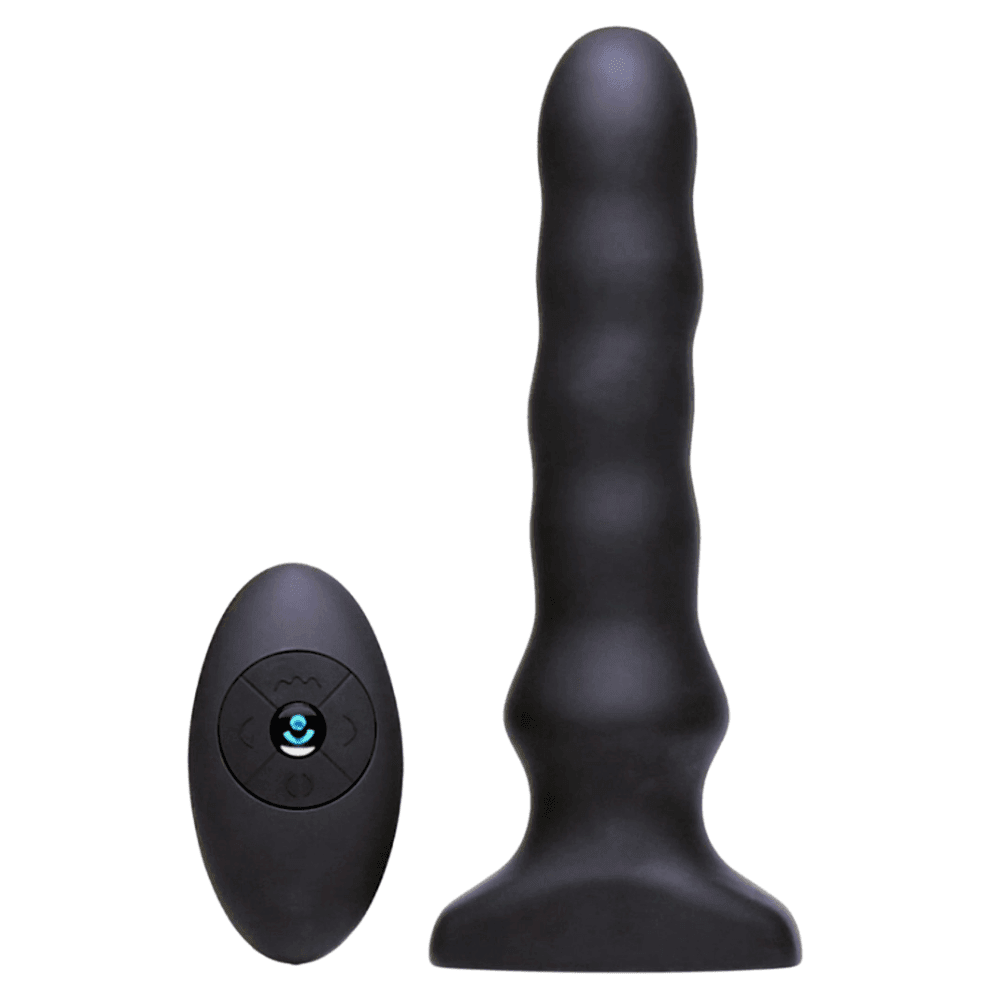 Rippled Swirling Anal Plug With Wireless Remote - Xoxomoving