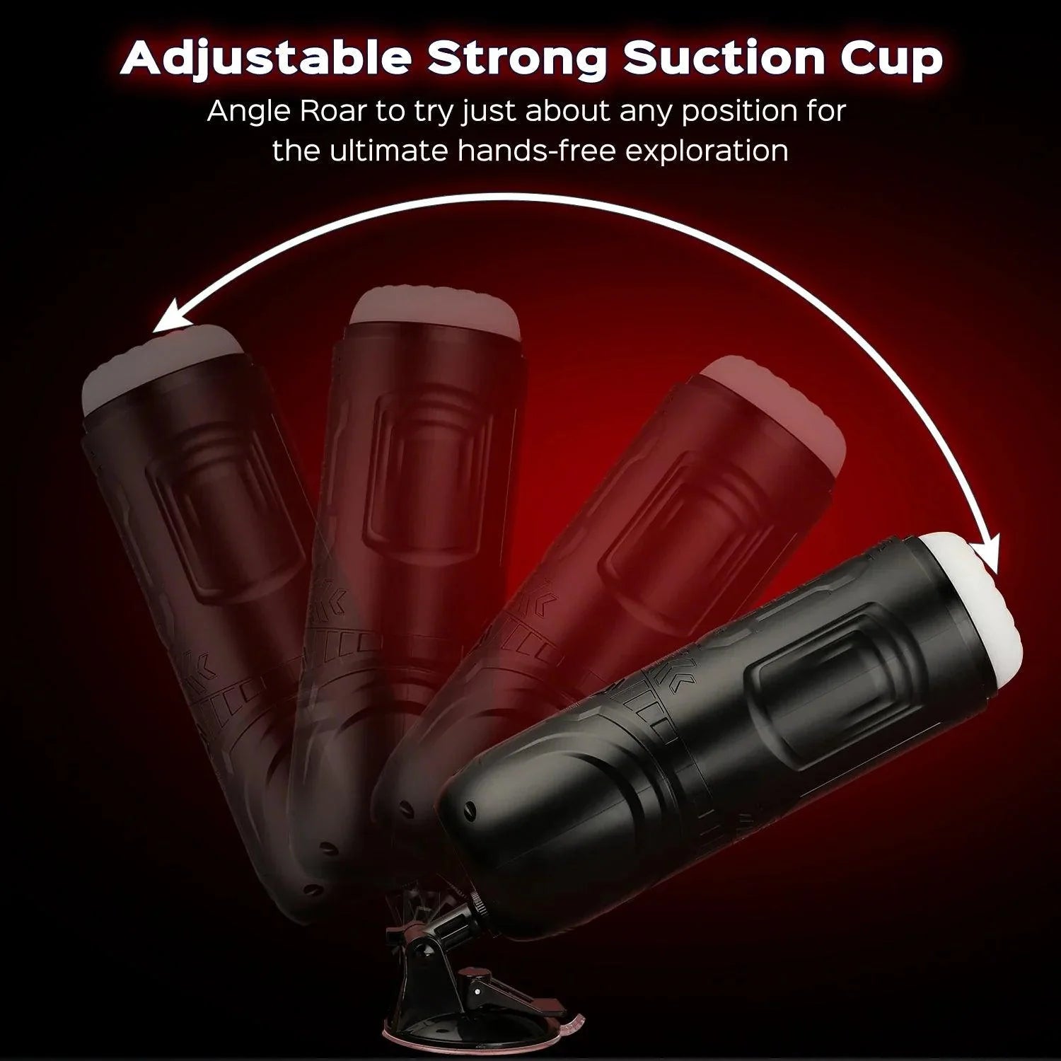 Roar - Vibrating Thrusting & Rotating Auto Stroker Male Masturbator with Suction Cup - Xoxomoving