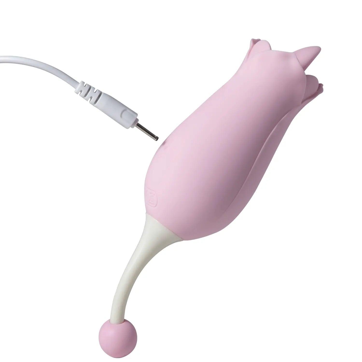 Rose Toy Clit Vibrator and Tongue Licker - Xoxomoving