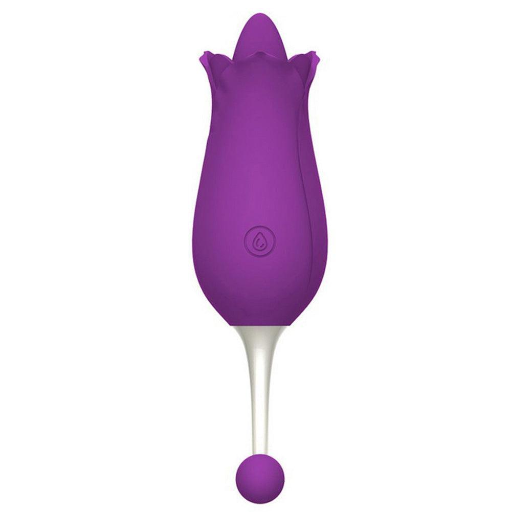 Rose Toy Clit Vibrator and Tongue Licker - Xoxomoving