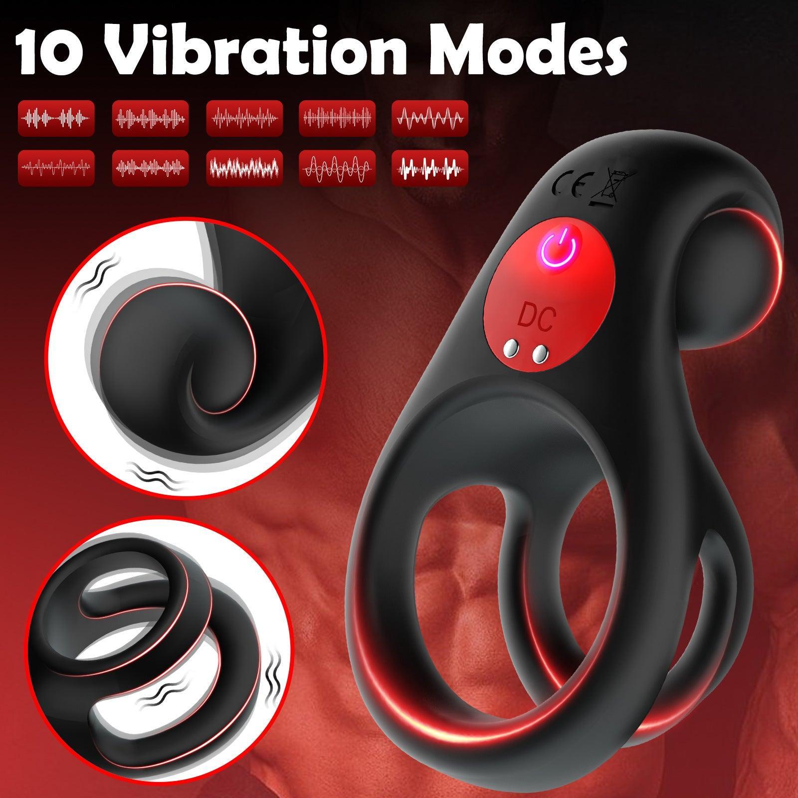 Ryder - Remote Control Dual Ring Vibrating Cock Ring for Couple Play - Xoxomoving