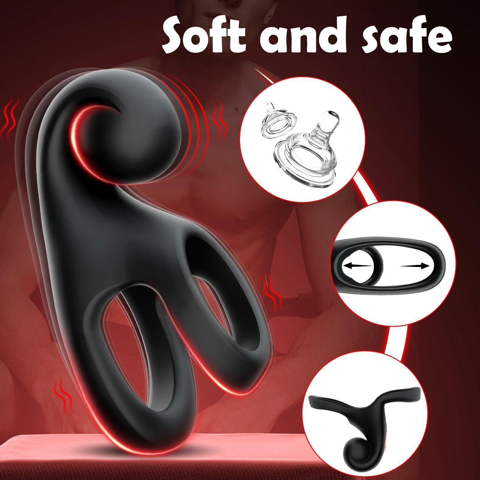 Ryder - Remote Control Dual Ring Vibrating Cock Ring for Couple Play - Xoxomoving