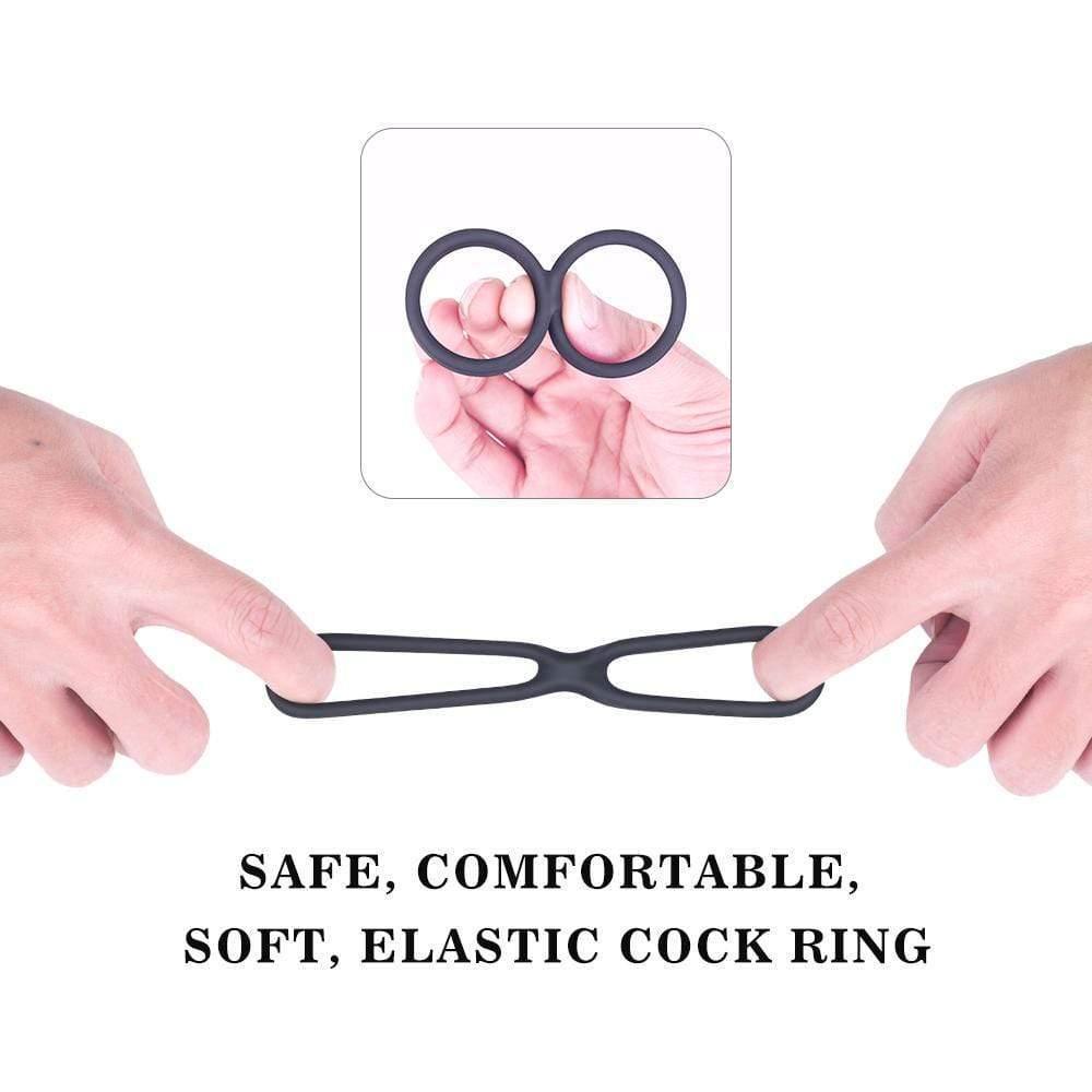 S-HANDE Silicone Erection Enhancing Dual Penis Ring - Xoxomoving