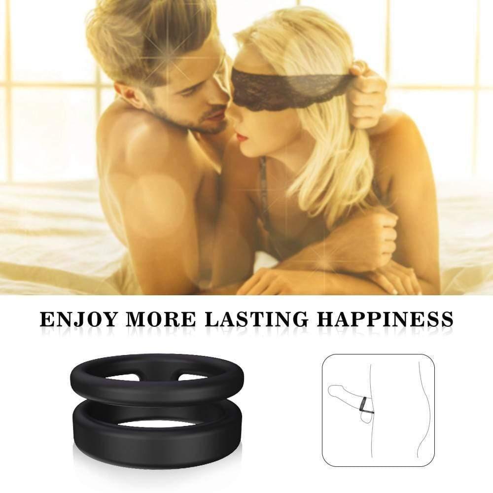 S-HANDE Silicone Erection Enhancing Dual Penis Ring - Xoxomoving