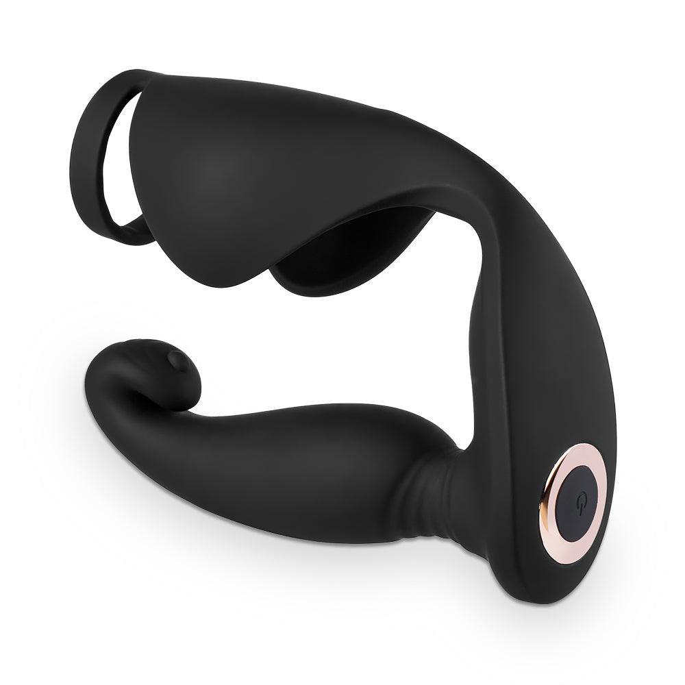 S-HANDE Versatile Vibrating Remote Control Cock Ring Butt Plug Prostate Massager - Xoxomoving