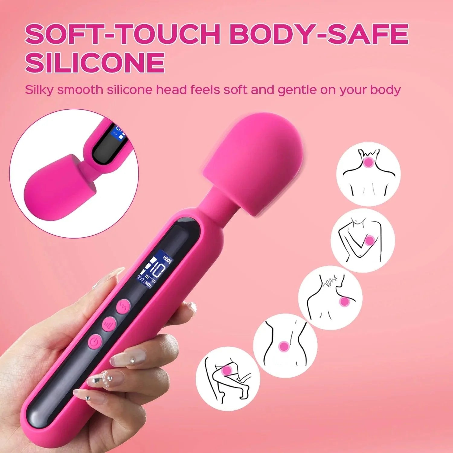 Savvy - Extra Powerful Wand Massager with LED Display Screen - Xoxomoving