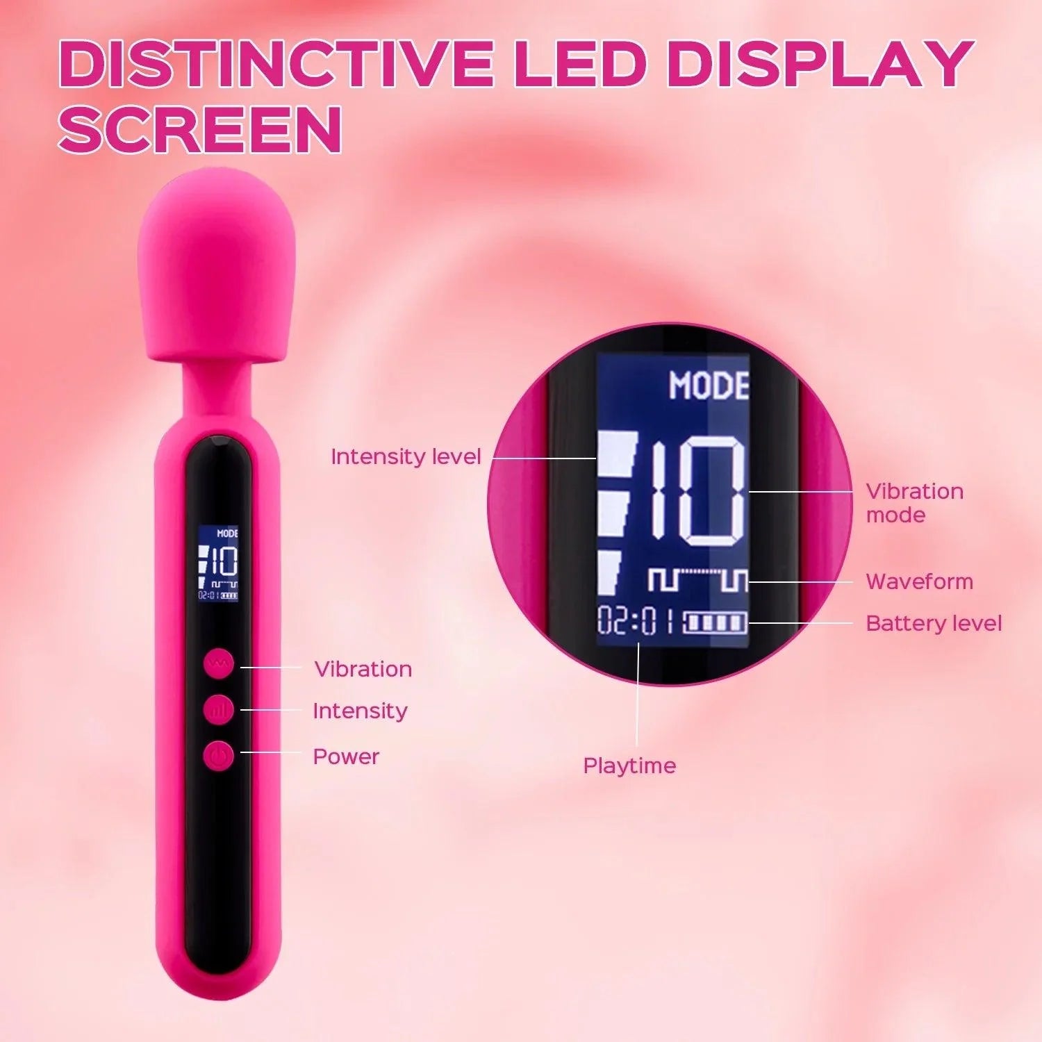 Savvy - Extra Powerful Wand Massager with LED Display Screen - Xoxomoving