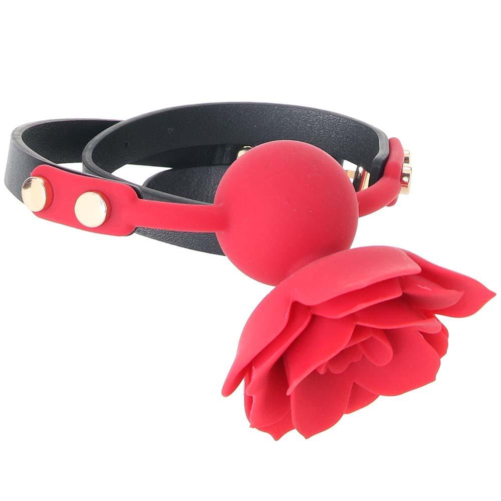 Secret Kisses Bloom Rose Ball Gag - Xoxomoving