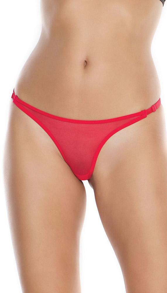 Seductive Red Bow Back Thong Panty - Xoxomoving