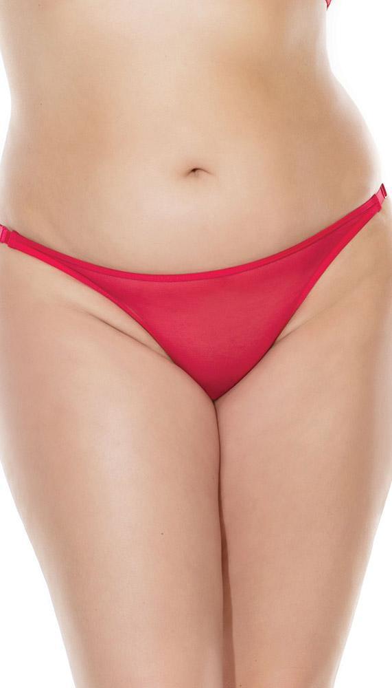 Seductive Red Bow Back Thong Panty - Xoxomoving