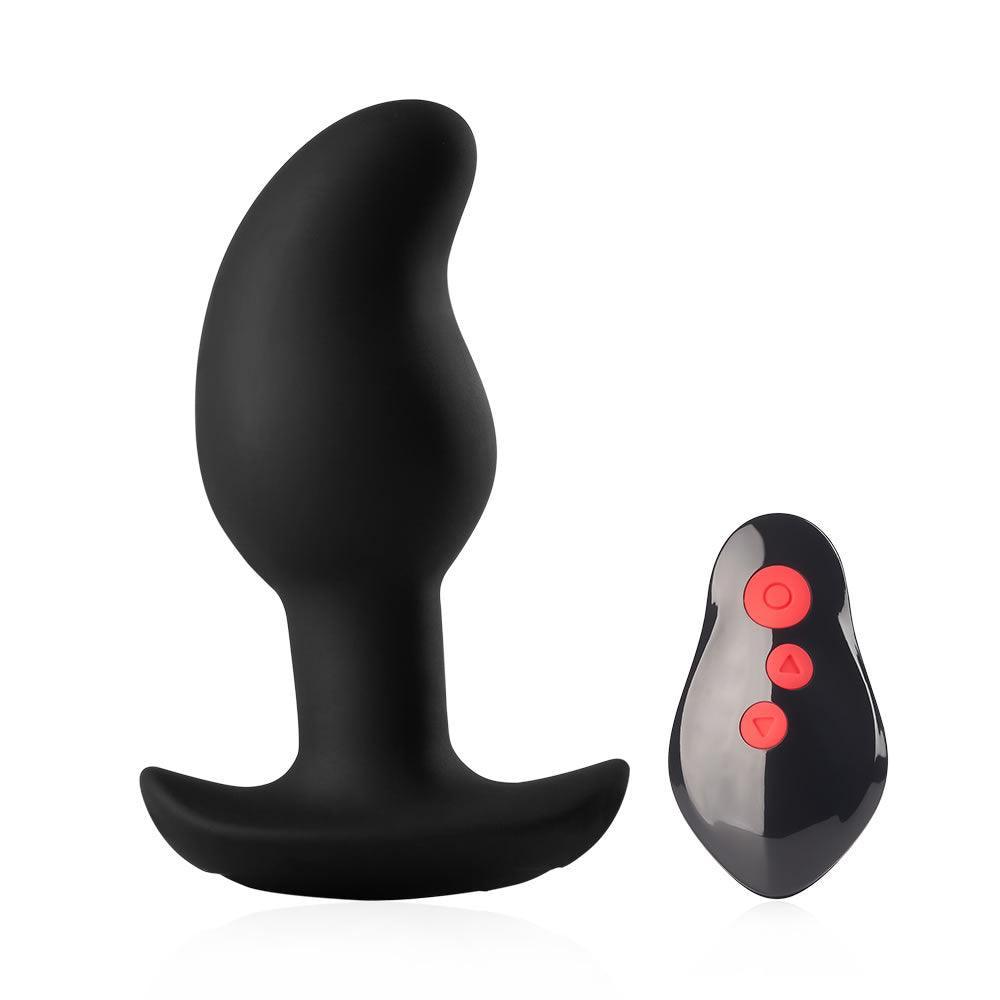 Silicone E-Stim Vibration Remote Anal Massager - Xoxomoving